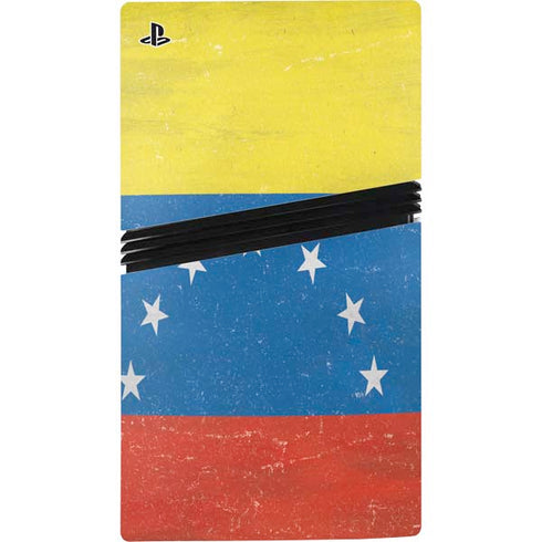 Venezuela Flag Distressed PS5 Pro Disk Console Skin